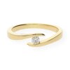JuwelmaLux Verlobungsring 585er 14 Karat Gelbgold mit Diamant 0,10ct JL10-07-0483