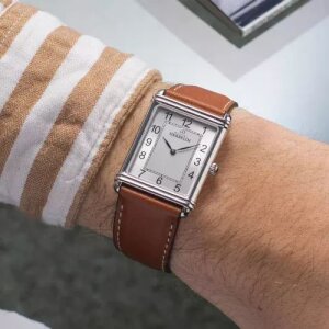 Michel Herbelin Art Déco Uhr Herren 17468AP22GD Edelstahl, Leder