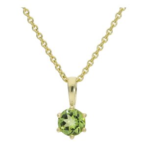 Kettenanhänger Gold 333 mit echtem Peridot...