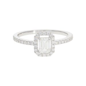 Diamantring Weißgold 750 mit Emerald JL10-07-3598...