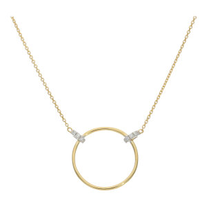 Collier Gelb- und Weißgold 333 mit Brillanten...