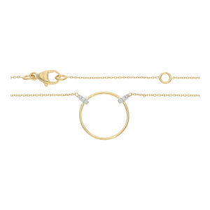 Collier Gelb- und Weißgold 333 mit Brillanten...