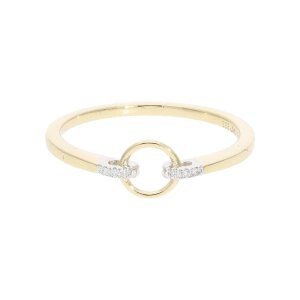 Ring Gelb- und Weißgold 333 mit Brillanten...