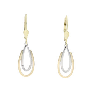 Ohrhänger Gold 333 Bicolor mit Zirkonia JL10-06-3608...