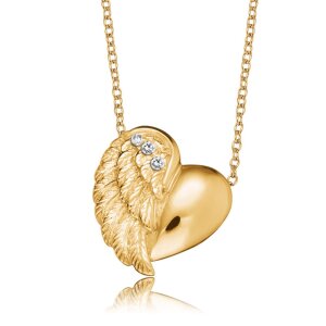 Engelsrufer Halskette Silber ERN-LILHEARTWING-G Gold...