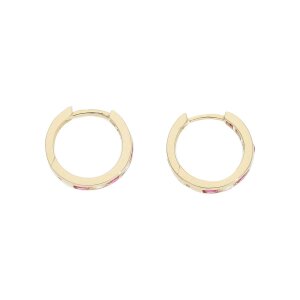 Gold Creolen 333 Damen Zirkonia JL10-06-3646 weiß...