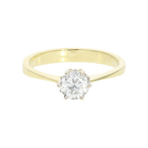Solitär Ring Damen 585 Gold Weißgold ca. 0,50...