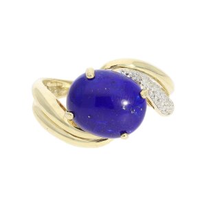 375 Goldring Damen Lapislazuli Diamanten Second Hand...