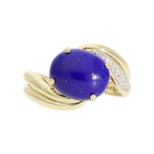 375 Goldring Damen Lapislazuli Diamanten Second Hand...
