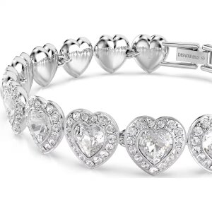 Ariana Grande x Swarovski Tennis Armband 5720860 Verschiedene Schliffe, Weiß, Rhodiniert