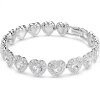 Ariana Grande x Swarovski Tennis Armband 5720860 Verschiedene Schliffe, Weiß, Rhodiniert