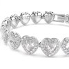 Ariana Grande x Swarovski Tennis Armband 5720860 Verschiedene Schliffe, Weiß, Rhodiniert