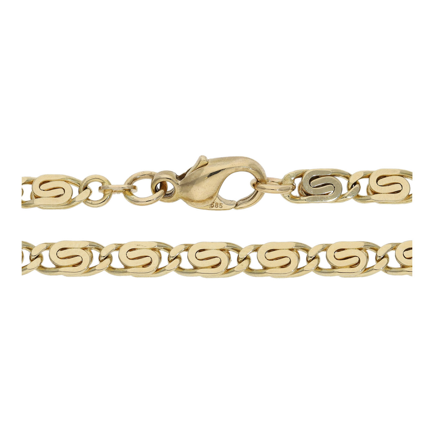 Slberkettenstore Goldkette Panzerkette 1mm - 585 Gold, Länge Wählbar