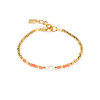 Coeur de Lion Armband 4358/30-0323 Gold Koralle Perle