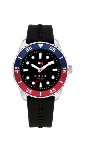 Tommy Hilfiger Kinderuhr 1720046 Edelstahl, Silikon, Schwarz