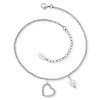 Engelsrufer Fußkette ERFS-HEART-PE Herz Edelstahl mit Perle