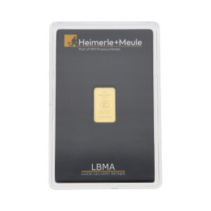 Goldbarren 2,5 Gramm Heimerle + Meule 999,9 Feingold...