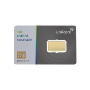Goldbarren 2,5 Gramm Umicore Feingold 999,9 zertifiziert,...