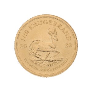Goldmünze 916 Krügerrand 1/10 Unze Feingold...