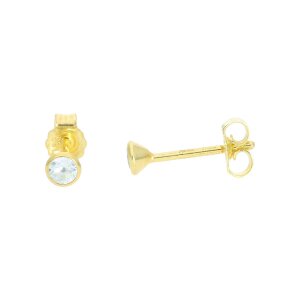 Ohrstecker Gold 333 echter Blautopas JL52-06-0152 JuwelmaLux