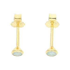 Ohrstecker Gold 333 echter Blautopas JL52-06-0152 JuwelmaLux