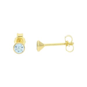 Ohrstecker Gold 333 mit Blautopas JL52-06-0153 JuwelmaLux