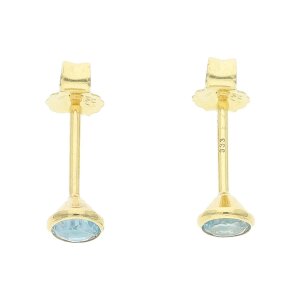 Ohrstecker Gold 333 mit Blautopas JL52-06-0153 JuwelmaLux