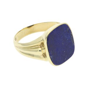 Siegelring Lapislazuli Gold 333 gravierbar, Second Hand,...