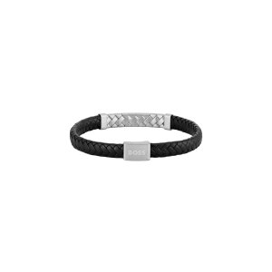 Boss Armband für Herren 1580674M Edelstahl, Leder,...