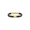 Boss Armband für Herren 1580675M Leder, Edelstahl, goldfarben
