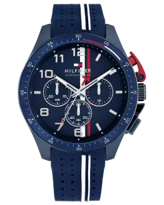 Tommy Hilfiger Herrenuhr 1792169 Edelstahl, Silikon, Blau