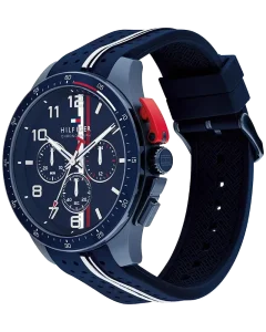 Tommy Hilfiger Herrenuhr 1792169 Edelstahl, Silikon, Blau