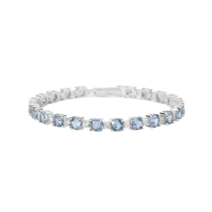 Mabina Damen Armband 925 Silber 533906 blau synth....