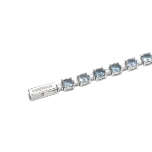 Mabina Damen Armband 925 Silber 533906 blau synth....