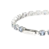 Mabina Damen Armband 925 Silber 533906 blau synth. Aquamarin & Zirkonia 18 cm
