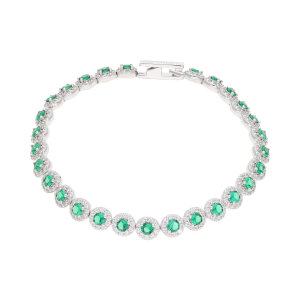 Mabina Damen Armband 925 Silber 533824-18 synth....