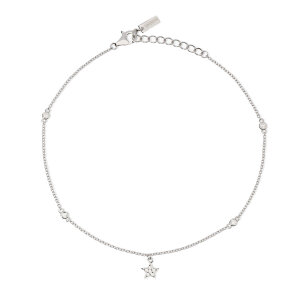 Mabina Damen Fußkette 925 Silber 534020 Zirkonia