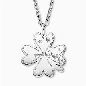 Engelsrufer Grußkarte Good luck mit Umschlag und Edelstahl Kette MYSN-011-S