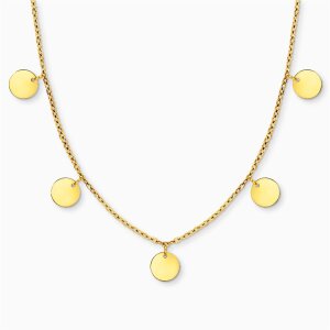 Engelsrufer Grußkarte Take time, mit Umschlag und Edelstahlkette MYSN-005-G Goldplattiert