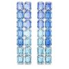 Swarovski Millenia Ohrclips 5696517 Oktagon-Schliff, Farbverlauf, Lang, Blau, Rhodiniert