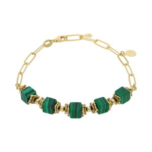 Damen Armband Silber 925 Goldplattiert mit echten...