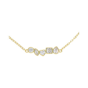 Damen Armband Silber 925 Goldplattiert mit Zirkonia...