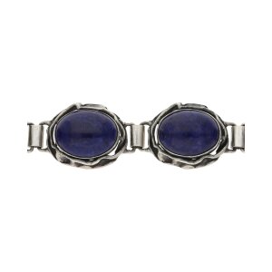 835/000 Silber Damenarmband Lapislazuli getragen Second Hand