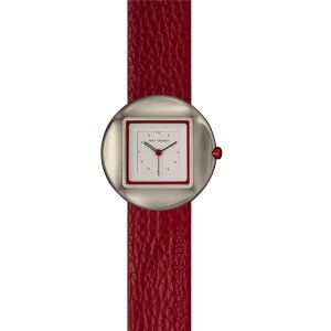 Rolf Cremer Morph Unisexuhr 509002 Rot, Silber Leder
