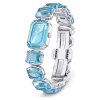 Swarovski Millenia Uhr 5729722 Armband im Oktagon-Schliff, Blau, Edelstahl