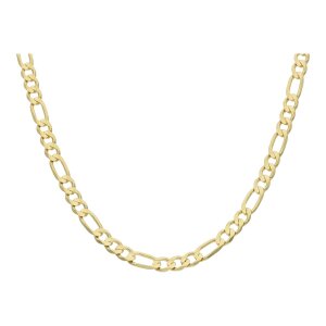 585/000 Gold Kette Figaromuster getragen 3,5 mm breit, 51 cm