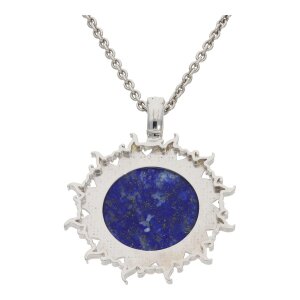 925/000 Silber Sonnenanhänger Lapislazuli Clip...