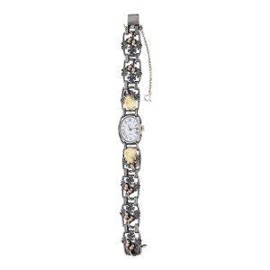835 Silber Trachtenuhr Grandl 585 Rotgold getragen...