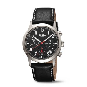 Boccia Uhr für Herren 3735-01 Solar, Chronograph,...