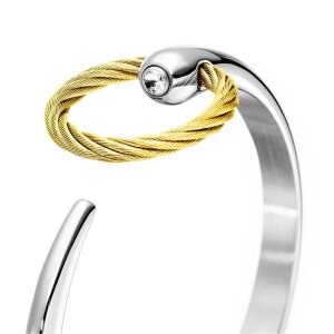 Charriol Armreif 04-401-1232-0L Edelstahl mit Zirkonia